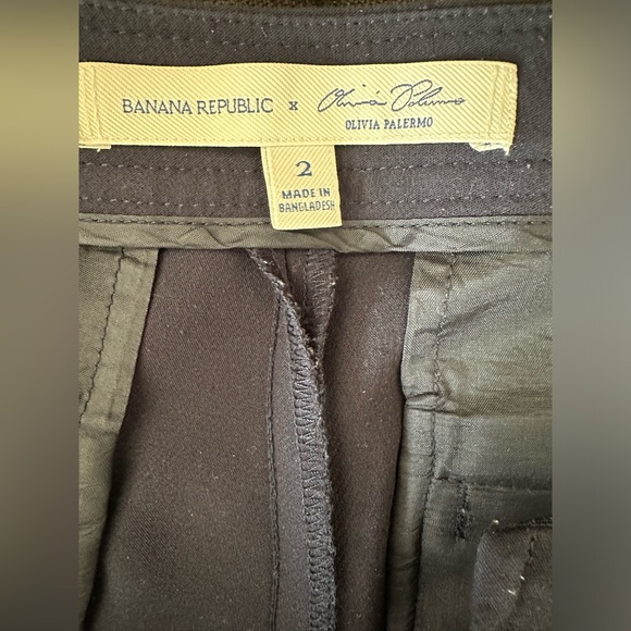 Banana Republic x Olivia Palermo Navy Lace-up Flare Pants Size 2 - Picture 6 of 7